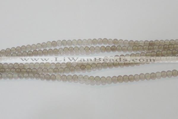 CAG6531 15.5 inches 4mm round Brazilian grey agate beads