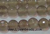 CAG6537 15.5 inches 8mm faceted round Brazilian grey agate beads