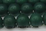 CAG6571 15.5 inches 12mm round matte green agate beads wholesale