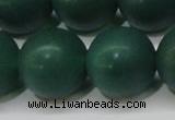 CAG6573 15.5 inches 16mm round matte green agate beads wholesale