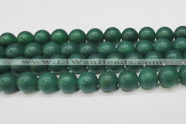 CAG6574 15.5 inches 18mm round matte green agate beads wholesale