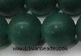 CAG6575 15.5 inches 20mm round matte green agate beads wholesale