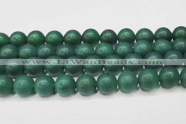 CAG6575 15.5 inches 20mm round matte green agate beads wholesale