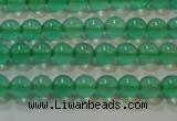 CAG6600 15.5 inches 2mm round green agate gemstone beads