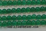 CAG6601 15.5 inches 2mm round green agate gemstone beads