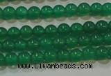 CAG6602 15.5 inches 3mm round green agate gemstone beads