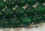 CAG6606 15.5 inches 10mm round green agate gemstone beads