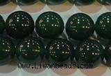 CAG6607 15.5 inches 12mm round green agate gemstone beads