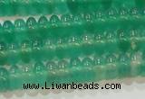 CAG6620 15.5 inches 3*6mm rondelle green agate gemstone beads