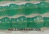 CAG6626 15.5 inches 9*11mm vase-shaped green agate gemstone beads