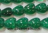 CAG6630 15.5 inches 8*8mm heart green agate gemstone beads