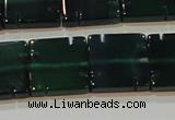 CAG6638 15.5 inches 14*14mm square green agate gemstone beads