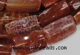 CAG667 15.5 inches 15*30mm rectangle natural fire agate beads