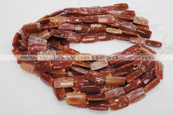 CAG667 15.5 inches 15*30mm rectangle natural fire agate beads