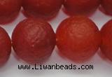 CAG6703 15 inches 14mm round red pilates agate beads