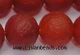 CAG6704 15 inches 16mm round red pilates agate beads