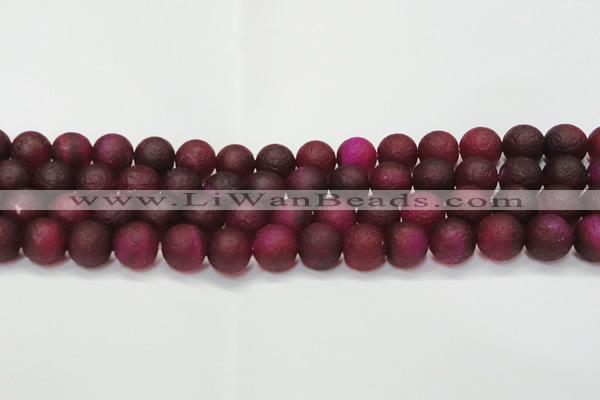 CAG6711 15 inches 10mm round plum pilates agate beads