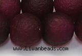 CAG6716 15 inches 20mm round plum pilates agate beads