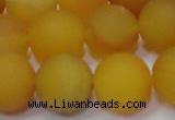 CAG6721 15 inches 10mm round yellow pilates agate beads