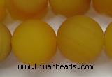 CAG6724 15 inches 16mm round yellow pilates agate beads