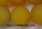 CAG6726 15 inches 20mm round yellow pilates agate beads