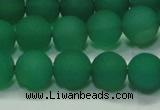 CAG6730 15 inches 8mm round green pilates agate beads