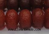 CAG6750 15 inches 10*14mm rondelle red pilates agate beads