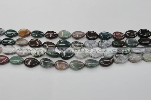 CAG6802 15.5 inches 12*16mm flat teardrop Indian agate beads