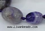 CAG6880 12*14mm - 22*30mm faceted drum dragon veins agate beads