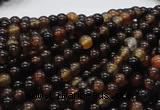 CAG701 15.5 inches 4mm round dragon veins agate beads wholesale