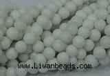 CAG704 15.5 inches 4mm round white agate gemstone beads wholesale