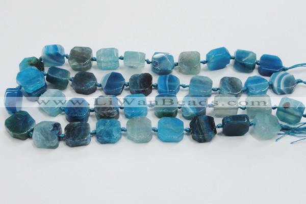 CAG7074 15.5 inches 25*35mm - 35*50mm faceted freeform ocean agate beads