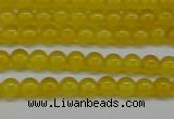 CAG7100 15.5 inches 4mm round yellow agate gemstone beads