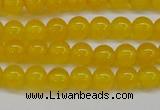 CAG7101 15.5 inches 6mm round yellow agate gemstone beads