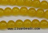 CAG7102 15.5 inches 8mm round yellow agate gemstone beads