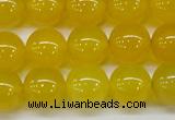 CAG7105 15.5 inches 14mm round yellow agate gemstone beads