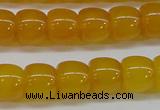 CAG7115 15.5 inches 10*12mm apple-shaped yellow agate gemstone beads