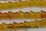 CAG7118 15.5 inches 9*11mm vase-shaped yellow agate gemstone beads