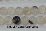 CAG7141 15.5 inches 6mm round Montana agate gemstone beads