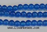 CAG7158 15.5 inches 4mm round blue agate gemstone beads