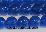 CAG7161 15.5 inches 10mm round blue agate gemstone beads