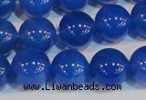 CAG7162 15.5 inches 12mm round blue agate gemstone beads