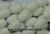 CAG718 15.5 inches 10*15mm rice white agate gemstone beads wholesale