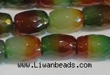 CAG7180 15.5 inches 12*16mm drum rainbow agate gemstone beads