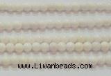 CAG7181 15.5 inches 3mm round white agate gemstone beads