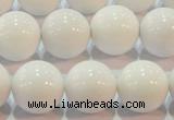 CAG7182 15.5 inches 14mm round white agate gemstone beads