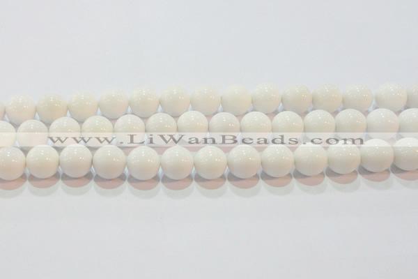 CAG7182 15.5 inches 14mm round white agate gemstone beads