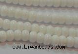 CAG7190 15.5 inches 4*6mm rondelle white agate gemstone beads