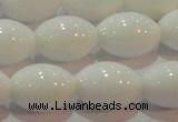 CAG7204 15.5 inches 12*16mm rice white agate gemstone beads