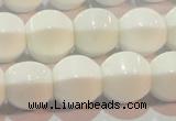 CAG7214 15.5 inches 12*12mm pumpkin white agate gemstone beads